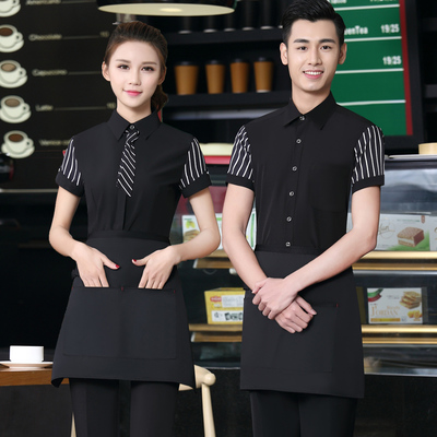 酒店工作服夏装西餐咖啡厅奶茶饭店餐饮火锅店服务员工作服短长袖